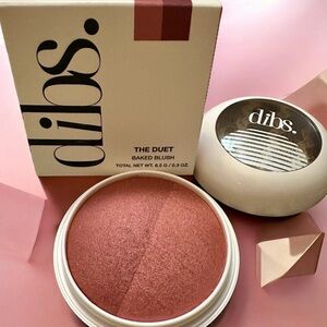 New DIBS Beauty The Duet Baked Blush Duo – Backstage (Rose/Berry) 8.5g/0.3oz